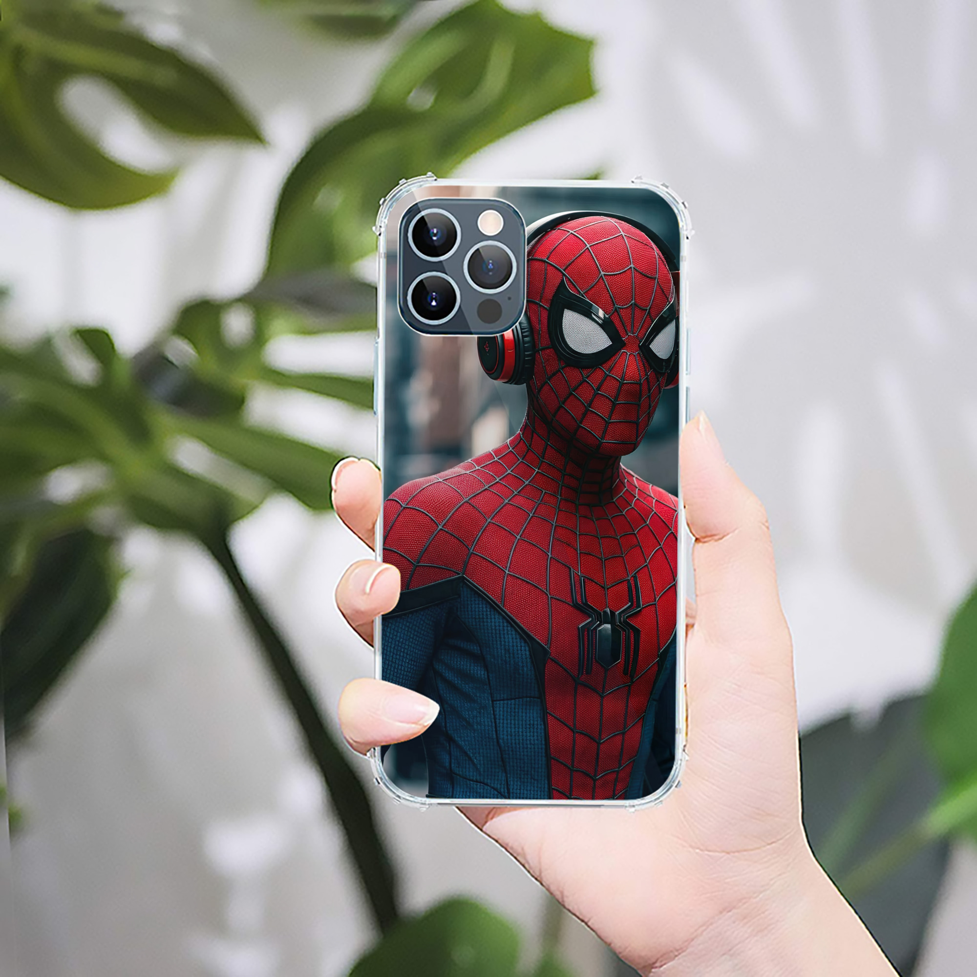 （画像用） Spider Man スパイダーマン 【iPhone 12シリーズ対応】透明スマホケース（クリアソフトケース）